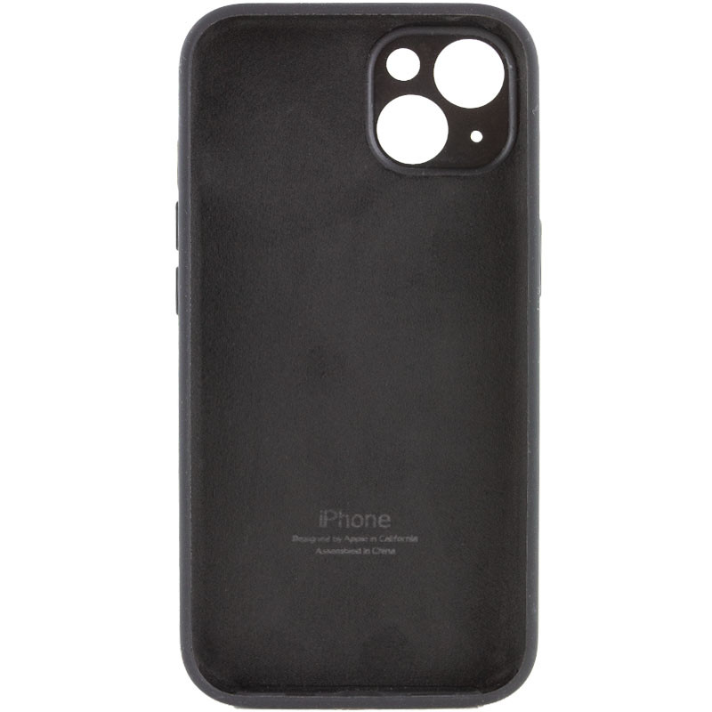 Silicone Case Full Camera Protective (AA) для iPhone 14 (Black)-1